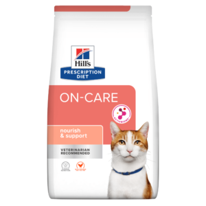 Hill's PRESCRIPTION DIET ON-CARE – лечебна суха храна за котки, страдащи от тежки заболявания, с пилешко
