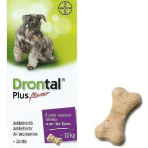 Drontal/ Дронтал - овкусени таблетки за обезпаразитяване на кучета, кутия 6 табл.