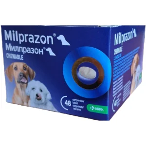 Milprazon 2.5 mg/25 mg / Милпразон 2,5 мг/25 мг овкусени таблетки за малки кучета и кученца с тегло 0,5 – 5 кг – 4 таблетки