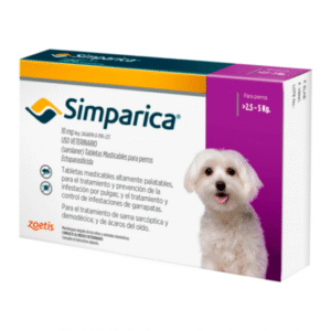Simparica 10mg - вкусни таблетки за кучета от 2.5 до 5кг - За профилактика срещу външни паразити, 3 броя таблетки