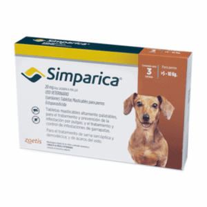 Simparica 20mg - вкусни таблетки за кучета от 5 до 10кг - за профилактика срещу външни паразити, 3 броя таблетки
