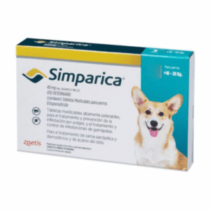 Simparica 40mg - вкусни таблетки за кучета от 10 до 20кг - за профилактика срещу външни паразити, 3 броя таблетки