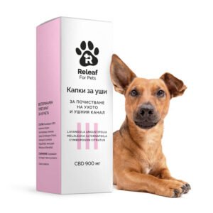 Releaf For Pets - капки за уши 3% CBD - при възпаления, инфекции и алергии - 30 мл.