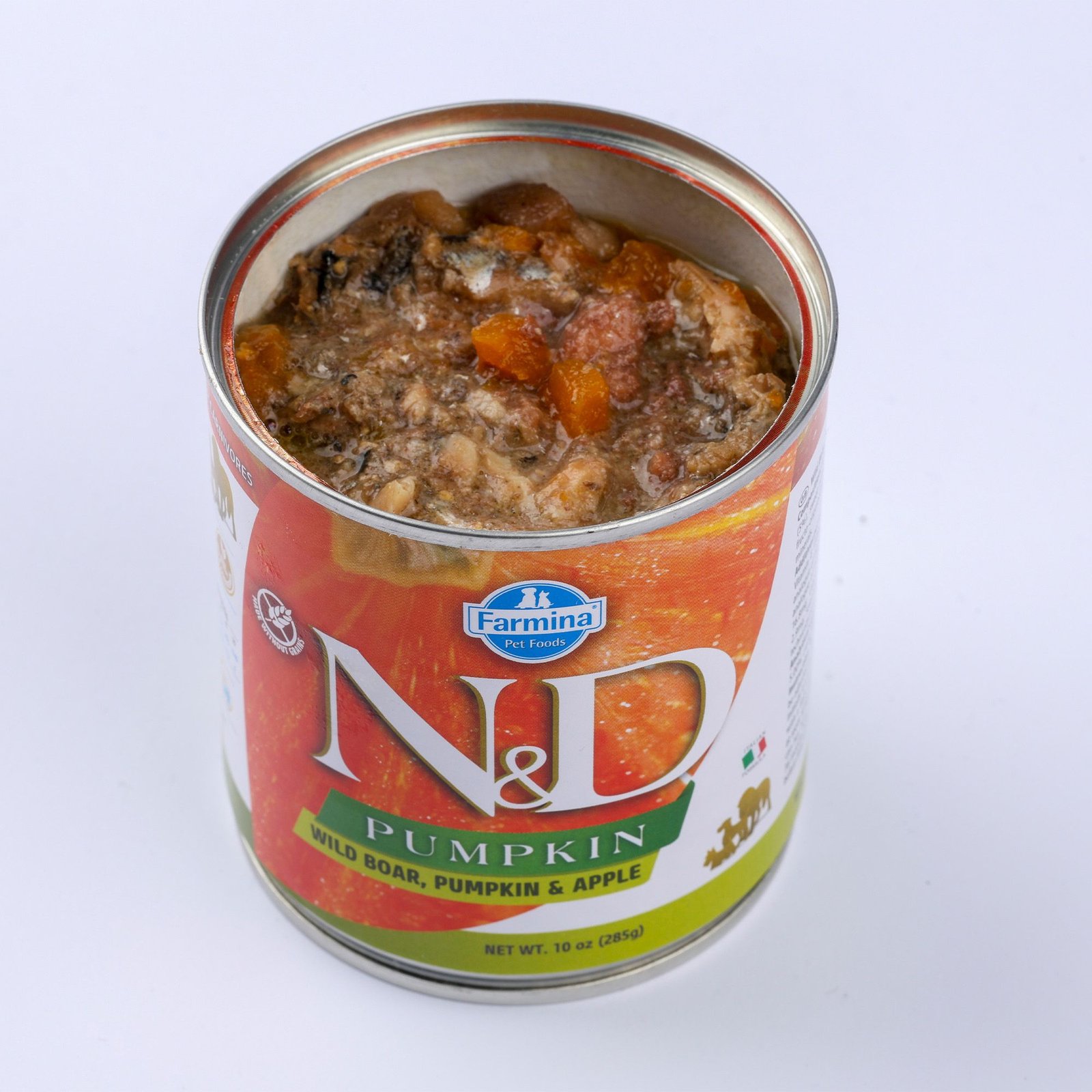 N&D Pumpkin Boar & Apple Adult dog – пълноценна мокра храна без зърнени култури за кучета от всички породи в зряла възраст с глиганско месо, тиква и ябълка, консерва 285г. - Image 3