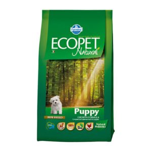 Farmina ECOPET NATURAL PUPPY MINI - пълноценна суха храна за кученца и бременни или кърмещи кучета от дребни породи с пилешко/ Пакет 2.5кг.