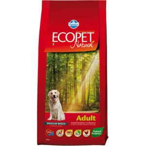 Farmina ECOPET NATURAL ADULT - пълноценна суха храна за кучета в зряла възраст от всички породи/ Пакет 12кг.