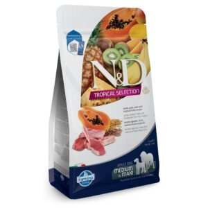 N&D Tropical Selection Dog Adult Medium & Maxi Lamb and Tropical fruits – суха храна за кучета над 1 година от средни и едри породи с агнешко, спелта, овес и тропически плодове