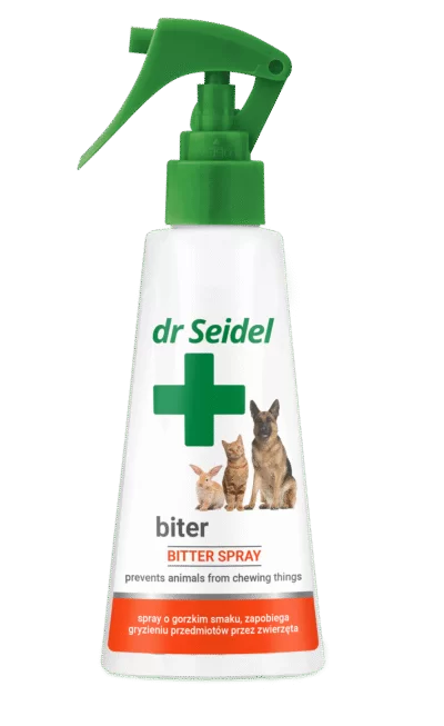 Dr.Seidel - Biter Spray/ Битер спрей - със силно горчив вкус, отблъскващ кучета и котки от предмети, обект на нежелано хапане, дъвчене и разкъсване 100 мл.