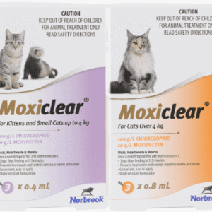 Moxiclear - Моксиклиър разтвор за обезпаразитяване на котки и фретки 3 пипети в кутия