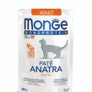 Monge Monoprotein Adult Cat Paté Duck - Пауч за котки в зряла възраст с патешко и картофи/ 12х85г.