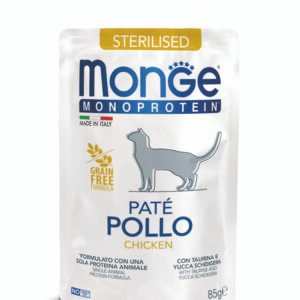 Monge Monoprotein Sterilised Cat Paté Chicken - Пауч за кастрирани котки в зряла възраст с пилешко и картофи/ 12х85г.