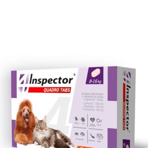 Inspector quadro tabs / Инспектор куадри таблетки за кучета и котки 8-16 кг. 4 табл. в опаковка