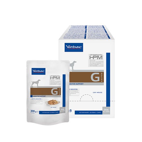 VIRBAC- G WET -Dog Digestive Support loaf- Диетична храна за кучета с храносмилателни нарушения- пастет(мус)/ Кутия с 9 муса x 300г.р