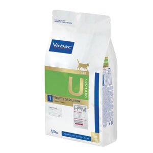 VIRBAC- U1-Cat Urology Struvite Dissolution - Диетична храна за котки за разтваряне на струвитни и превенция на оксалатни камъни